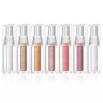 Блестящая жидкая губная помада-хамелеон с бриллиантовым мерцанием, металлический блеск для губ, стойкая водостойкая блестящая губная помада для женщин и девушек, сияние для лица и глаз One Size