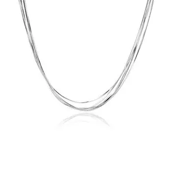 Блестящее многослойное ожерелье из цепочек на ключицу, восьмиугольная цепочка из змеиной кости, шейная цепочка с подвесками для женщин