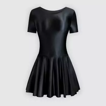 Блестящее шелковистое облегающее платье с коротким рукавом для балета и йоги Triple Extra Large