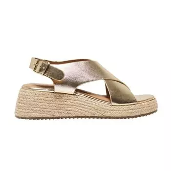 Блестящие эспадрильи-сандалии на танкетке Minerva с пряжкой Женские ONLY 36 золотой