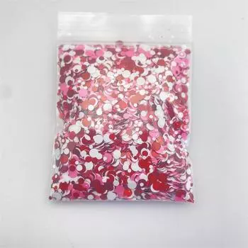 Блестящие блестки 1 шт. 10 г в упаковке Крупные блестки Смешанные массивные жемчужные флуоресцентные 1 мм 2 мм 3 мм Микс-точка Блеск неоновый цвет Блестящая точка 10g