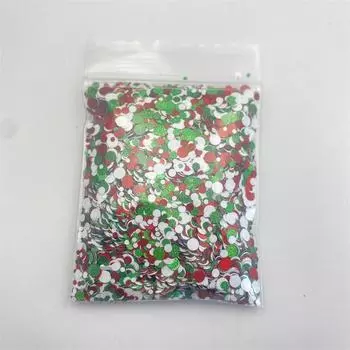 Блестящие блестки 1 шт. 10 г в упаковке Крупные блестки Смешанные массивные жемчужные флуоресцентные 1 мм 2 мм 3 мм Микс-точка Блеск неоновый цвет Блестящая точка 10g