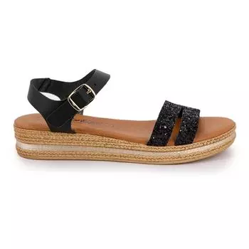 Блестящие босоножки с ремешком из пайеток Женский CARLA TORTOSA 38 золотой