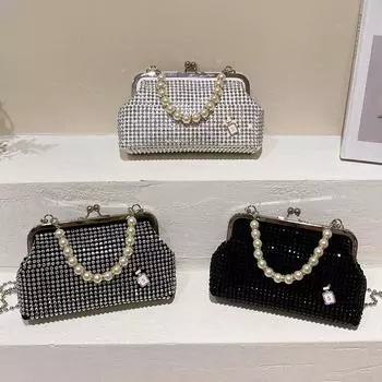 Блестящие бриллианты женская сумка 2022 тренд леди вечерний клатч кошелек клип сумка женская роскошная сумка Corssbody сумки для женщин чёрный