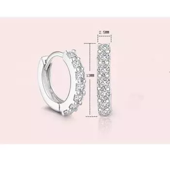 Блестящие циркониевые круглые золотые серьги-кольца, модные ювелирные серьги для женщин, подарок на годовщину свадьбы S-E14 белый