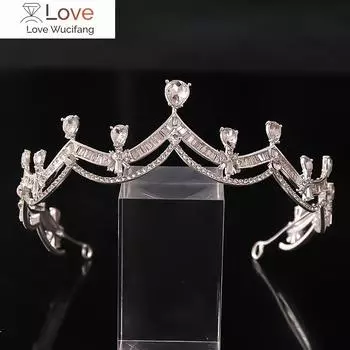 Блестящие диадемы и короны со стразами для невесты, свадебные украшения для волос, блестящие ободки для волос из кристаллов, диадема принцессы, головной убор для женщин и девочек Width: 14cm