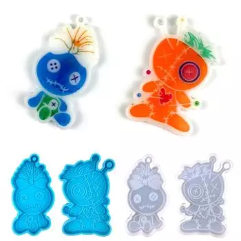 Блестящие глянцевые силиконовые смоляные формы DIY Naughty Children Mold DIY Keychain Cuisine Crafting Forms 2 белый