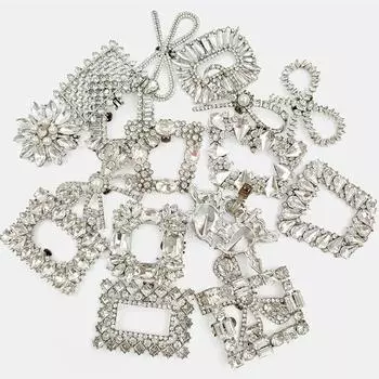 Блестящие хрустальные клипсы для обуви женские свадебные туфли на высоком каблуке невесты стразы подвеска пряжка украшение съемные клипсы для обуви аксессуары