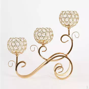 , блестящие хрустальные металлические канделябры, подсвечник, декоративный держатель, украшения для праздничной вечеринки золотистый