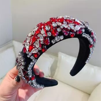 Блестящие хрустальные мягкие повязки для волос черные белые со стразами барочные повязки на голову для женщин модные свадебные аксессуары для волос