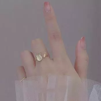 Блестящие кольца с бабочками из циркона для женщин и девочек, минималистичное регулируемое кольцо