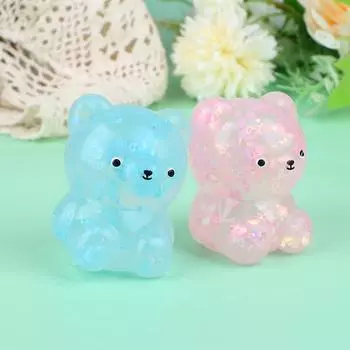 Блестящие мармеладные мишки маленькие милые игрушки для животных мармеладные мишки игрушки для снятия стресса 1PCS
