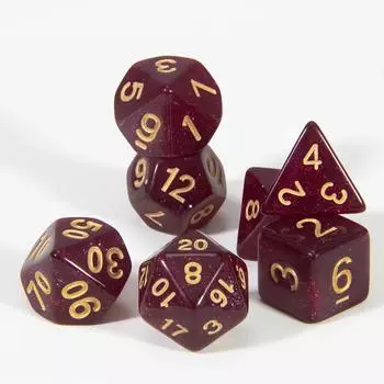 Блестящие многогранные игральные кости 7 шт. Игральные кости DND D4, D6, D8, D10, D%, D12, D20 Многогранные игральные кости DND ролевые игральные кости настольные игры аксессуары жёлтый