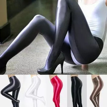 Блестящие мужские маслянистые открытые чулки для танцев в ночном клубе женские 1 шт. кофейный