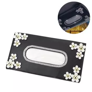 Блестящие наборы полотенец для автомобильных полотенец, держатель для автомобильного солнцезащитного козырька, украшение для салона автомобиля с автомобильными аксессуарами Daisy чёрный