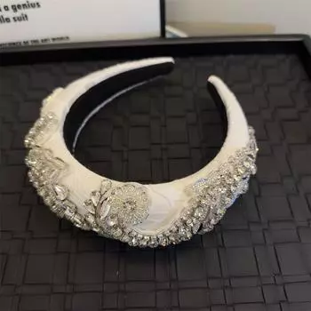 Блестящие повязки на голову со стразами синего, зеленого и черного цвета, широкие головные уборы для женщин, аксессуары для волос, ювелирные изделия, подарки