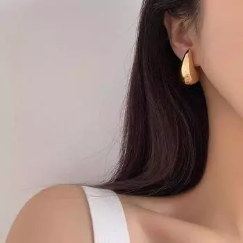 Блестящие серьги-капли Роскошные серьги-клипсы Модные серьги-гвоздики Повседневная одежда серебряный