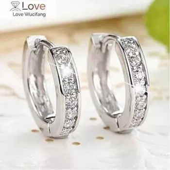 Блестящие серьги-кольца из циркония для женщин, миниатюрные круглые серьги для женщин, простые модные ювелирные изделия для девушек, подарок