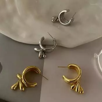 Блестящие серьги-подвески с подвеской в виде капли в стиле хип-хоп, многослойные серьги-подвески, украшения для вечеринок золотистый