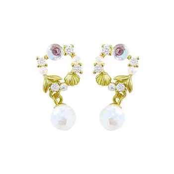 Блестящие серьги с жемчугом «рыбий хвост» для женщин в милом стиле феи, легкие роскошные серьги высокого класса