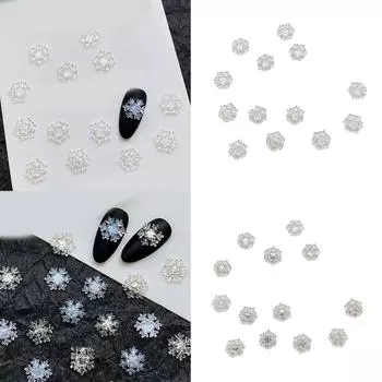 Блестящие Стразы для ногтей Снежинки Стразы для ногтей с плоской задней частью для самодельных ювелирных изделий Изделия для дизайна ногтей Украшения Принадлежности G