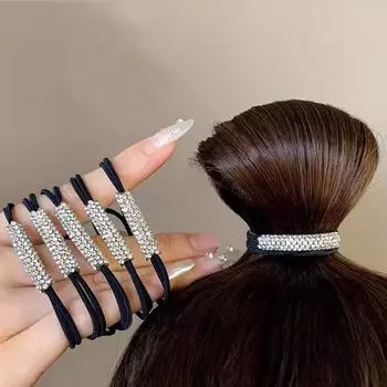 Блестящие стразы для волос, бриллианты, аксессуары для волос, новые эластичные женские чёрный