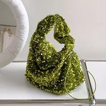 Блестящие сумки с пайетками, женская персонализированная сумка-клатч на шнурке для банкета, подмышечная сумка, корейская женская вечеринка, универсальный клатч