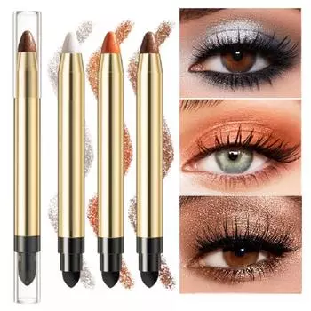 Блестящие тени для век Stick Shine Brown Eye Liner Блестящие тени для век Карандаш Яркий хайлайтер для лица Осветитель Блестящие глаза Инструменты для макияжа Косметика