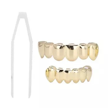 Блестящие зубы в стиле хип-хоп, аксессуары для зубов, украшение для подарка на Хэллоуин серебряный