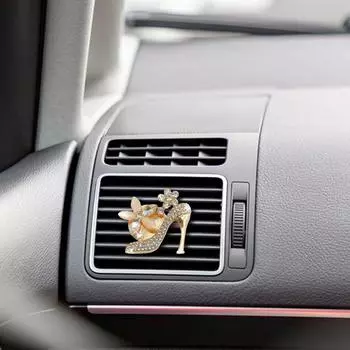 Блестящий автомобильный освежитель воздуха, зажим для вентиляционного отверстия, зажим для вентиляционного отверстия, стильное украшение для салона автомобиля, декоративный зажим для ароматерапии для женщин