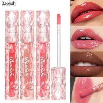 Блестящий блеск для губ Mirror Water Gloss Lip Glaze Antistick Cup Waterproof Pearlescent Увлажняющий бальзам для губ