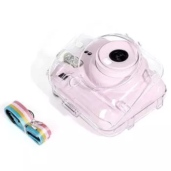 Блестящий чехол для камеры Fujifilm Instax Mini 12, прозрачная сумка с ремешком