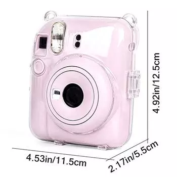 Блестящий чехол для камеры Fujifilm Instax Mini 12, прозрачная сумка с ремешком
