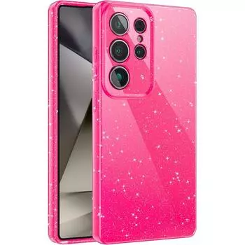 Блестящий чехол для Samsung Galaxy S25 Ultra S24 Plus S23 Fe A55 5G A15, милый, блестящий, яркий, цветной чехол для телефона для женщин и девочек, блестящие, блестящие аксессуары, розовый S25 розы красного