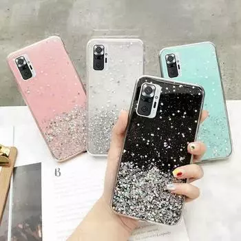 Блестящий чехол для телефона для xiaomi mi note 10 pro lite, силиконовый мягкий полный чехол для REDMI note10 pro max note10, задний чехол for redmi note10S
