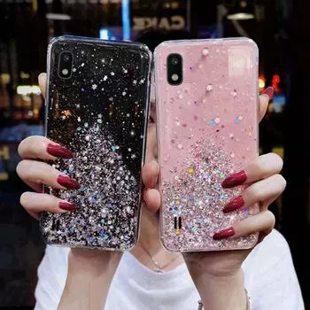 Блестящий чехол для телефона Samsung Galaxy A10 A105F A105FN A105G DS, силиконовый мягкий чехол, полное покрытие для samsung A 10, задняя крышка For Samsung A105F DS прозрачный