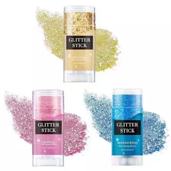 Блестящий гель для тела Singer Concert Face Glitter Makeup Glitter Music Festival Chunky для лица/тела/волос/глаз/губ, 1 шт.