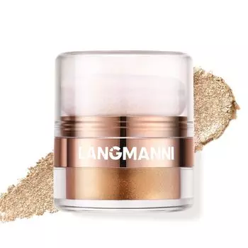 Блестящий хайлайтер для тела Пудра для тела Shimmer Sparkle Face Brightening Highlighter Пудра для лица Eyes Body Glow Makeup С губчатой насадкой COLOR