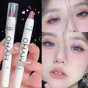 Блестящий хамелеон розовый карандаш для век Лежащий шелкопряд Хайлайтер Eye Head Осветляющий белый перламутровый карандаш для глаз Макияж розовый