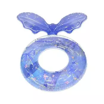 Блестящий лепесток плавательный круг надувной бассейн поплавок для начинающих утолщенный ПВХ безопасное средство для плавания пляжные водные развлечения 70# синий