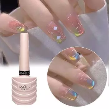 Блестящий магнитный гель-лак для ногтей с изображением кота, голографический полуперманентный блестящий лак для ногтей, гель для фототерапии