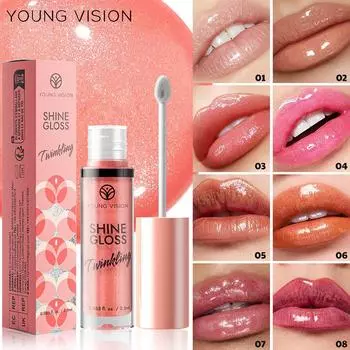 Блестящий матовый блеск для губ Fine Shine Lip Gloss 8 цветов Pearl Gloss Водостойкий блеск для губ Ice Transparent Pure To Overlay Lip Glaze
