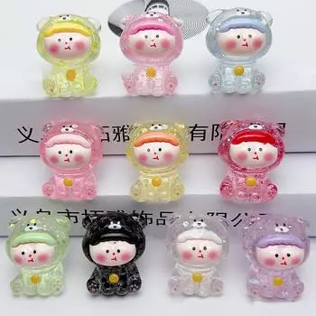 Блестящий медведь Лилит Мини Фигурка Случайный 1 Шт Настольный Милый Мультфильм Декоративный Орнамент Аксессуары Из Смолы