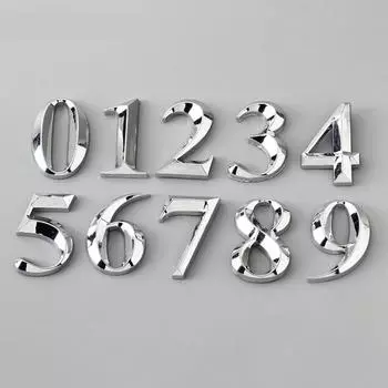 Блестящий номерной знак на дверь 1