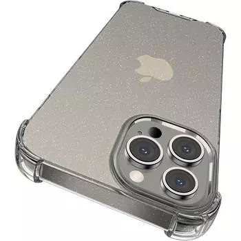 Блестящий прозрачный чехол для iPhone 16 15 Pro Max 14 Plus 13 Mini 12 11 X XS XR SE 2022 2020 8 15Pro 14Pro 13Pro Bling противоударный чехол для телефона аксессуары For iPhone 15 чистый