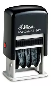 Блестящий прямоугольник Stantec Shiny Stamp Mini Date Printer 5 x 4 Пластиковый черный Обычный импортный номер продукта. С-300УК чёрный