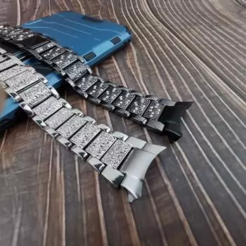 Блестящий ремешок с бриллиантами для Samsung Galaxy Watch 5 Pro, женский браслет для часов Samsung 4, 5, 40 мм, 44 мм, классический металлический ремешок для часов 46 мм, 42 мм