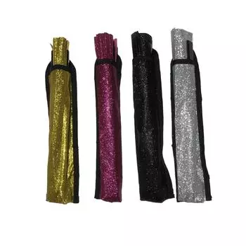 Блестящий ручной веер с кобурой для женщин и мужчин, большой складной веер для фестиваля, клуба, вечеринки, танцев 8