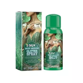 Блестящий спрей с блестками, долговечный спрей с блестками для волос, тела, кожи и одежды, водостойкий и приятный для кожи 100 мл One Size
