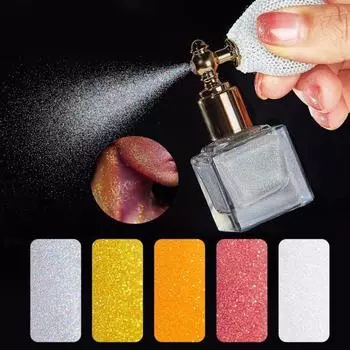 Блестящий спрей с блестками, новинка, осветляющие модные аксессуары для дизайна ногтей для тела белый